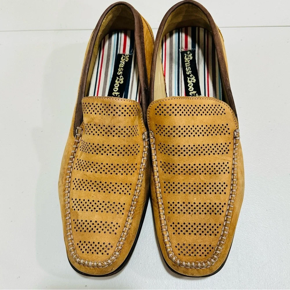 Brass Boot‎ Brown Leather Loafers Dress Shoes Size 9,5 M